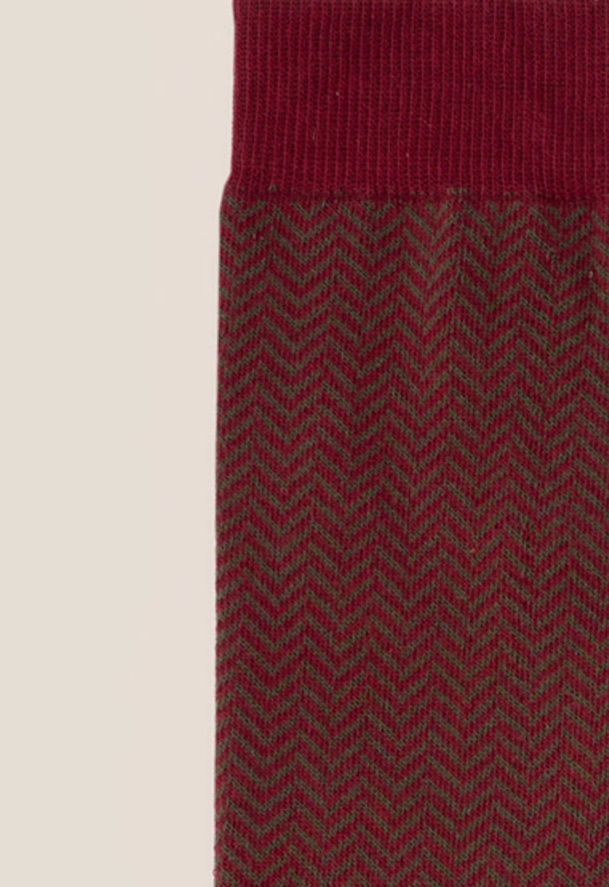 Calcetín Aldán Algodón Granate/ Verde