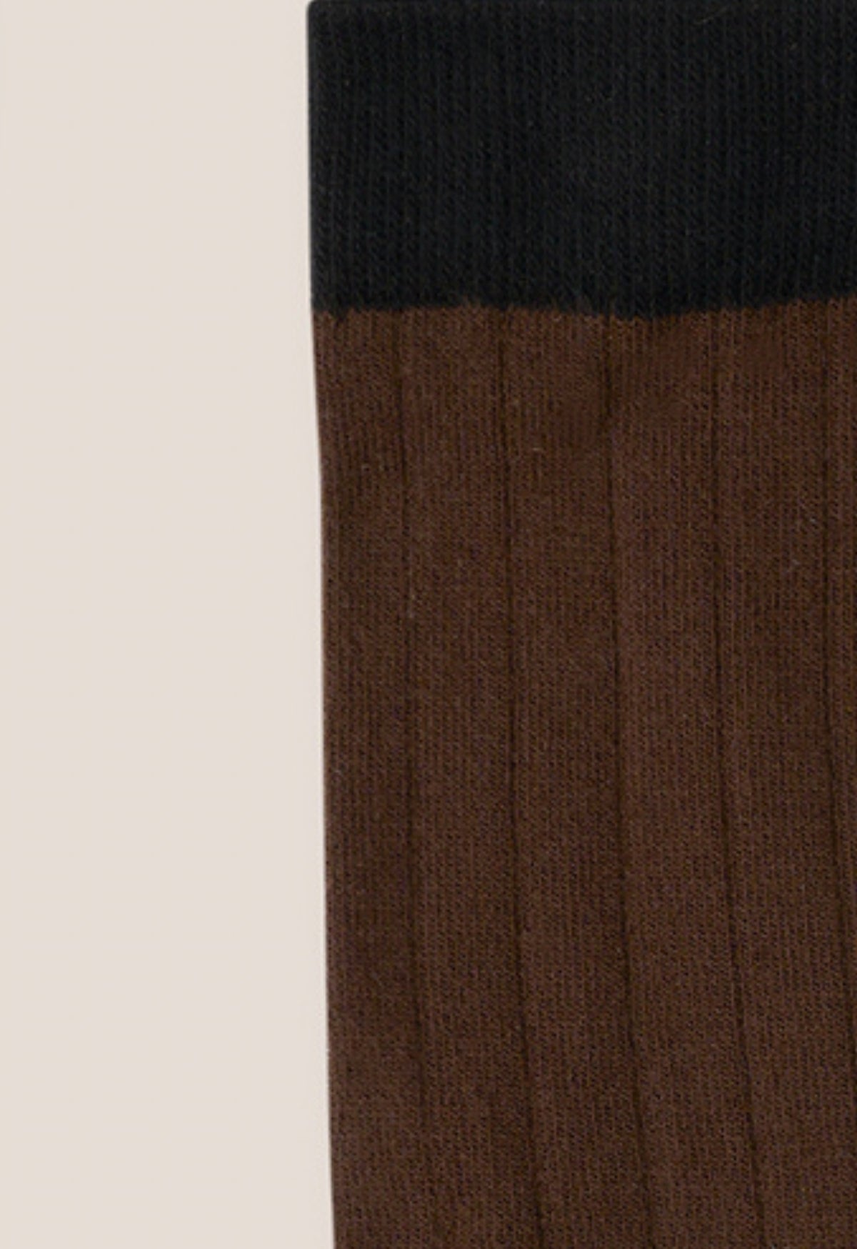 Calcetín Laza Algodón Marrón / Negro