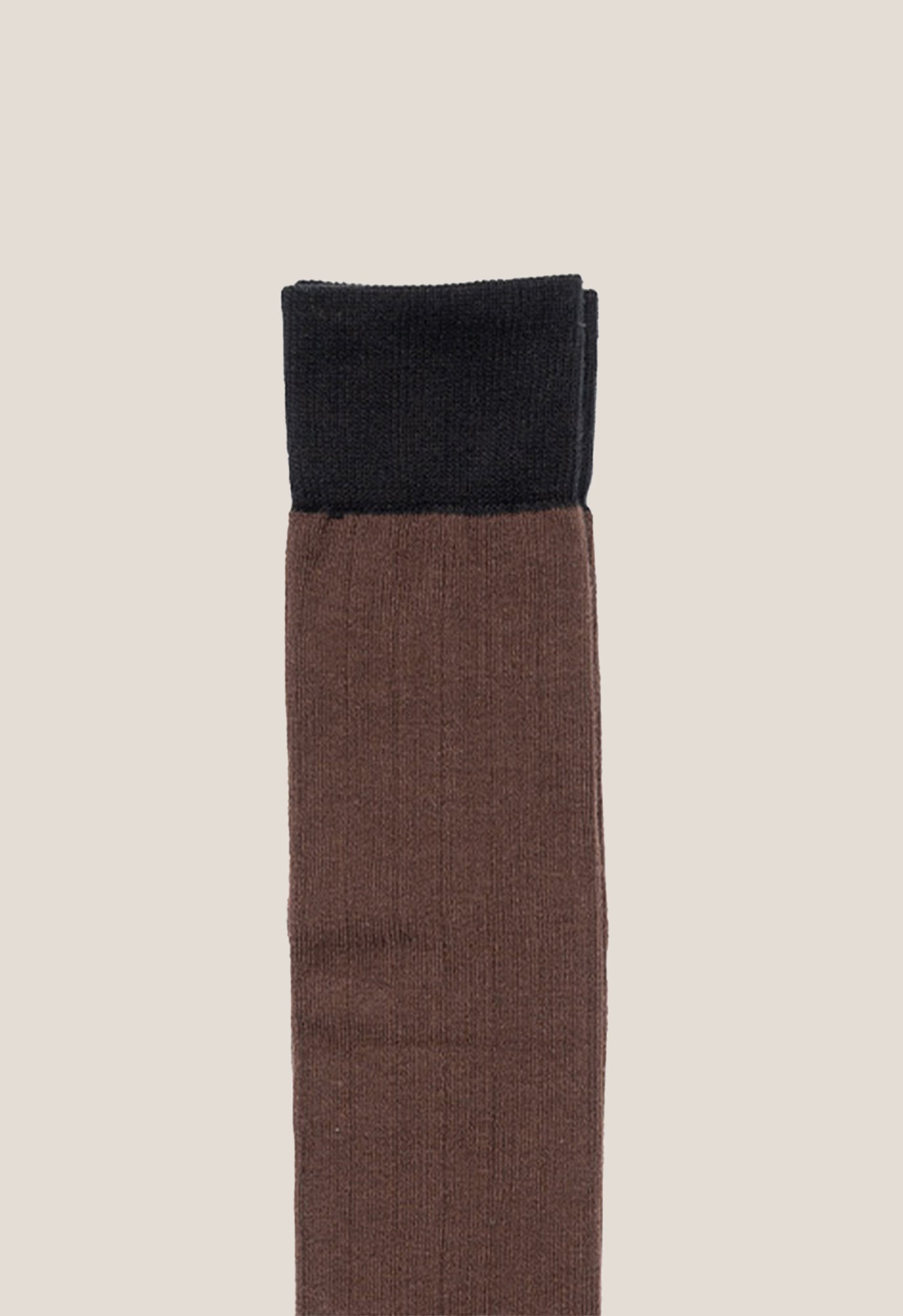 Calcetín Verín Algodón Marrón / Negro