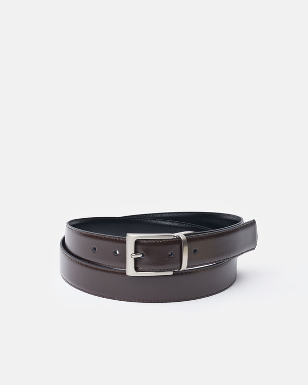 Reversible black and brown belt